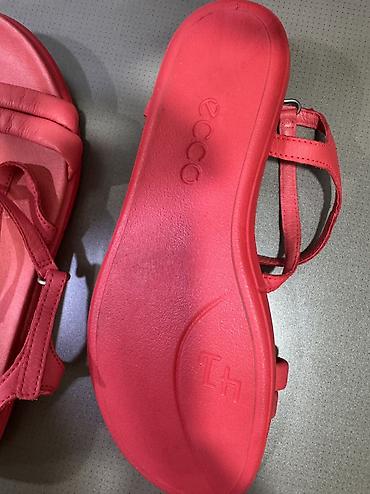 Босоножки, сандалии, шлепанцы: ECCO Sandallar – qırmızı rəng, Simpil modeli - Brend/model: ECCO — 2