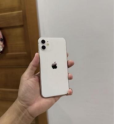 IPhone 11, 128 GB, Ağ, Zəmanət, Simsiz şarj, Face ID