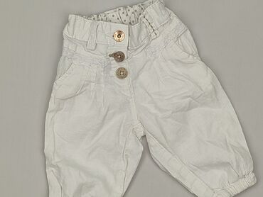 wysoki stan majtki: Baby material trousers, 9-12 months, 68-74 cm, Next, condition - Very good