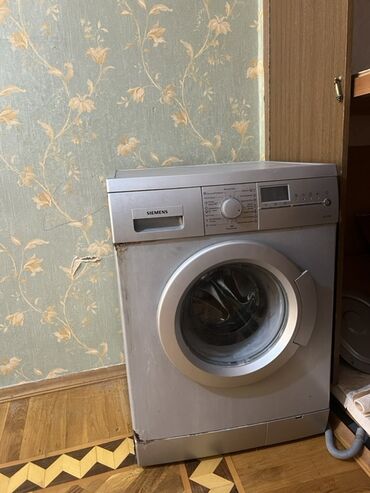 masin ucun aparatura: Siemens ön yükləməli paltaryuyan maşın - Rəng: gümüşü (inox) - Ön