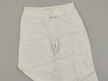 eleganckie bluzki do bialych spodni: Spodnie materiałowe, S, stan - Bardzo dobry