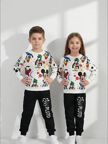 Комплекты одежды: Uşaq dəsti – sweatshirt və idman şalvarı - Üst geyim: ağ rəngli — 1