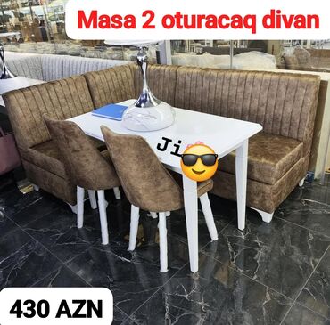 Divanlar: Künc divan və masa desti