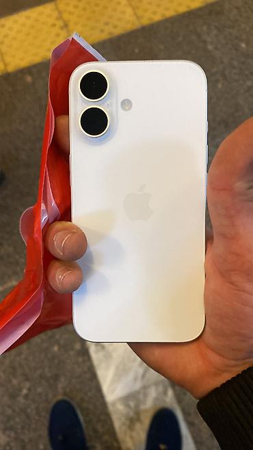 IPhone 16, 128 GB, Ağ, Simsiz şarj, Face ID