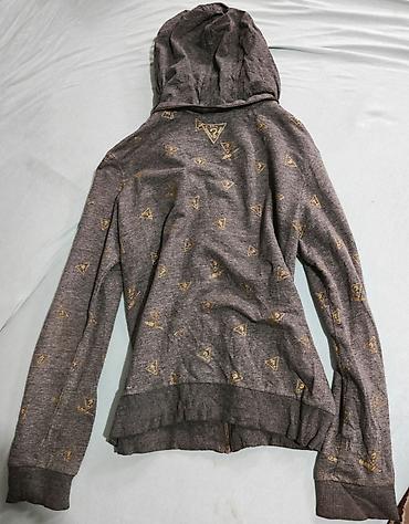 nike tech flecce: Женская худи Guess premium - Цвет: темно‑серый меланж с золотистым — 3
