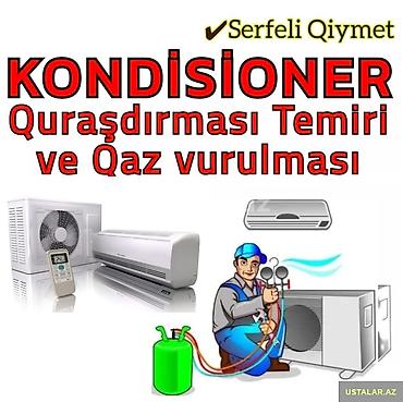 Təmir, Split kondisionerlər, Təmizləmə, Zəmanətlə, Pulsuz diaqnostika