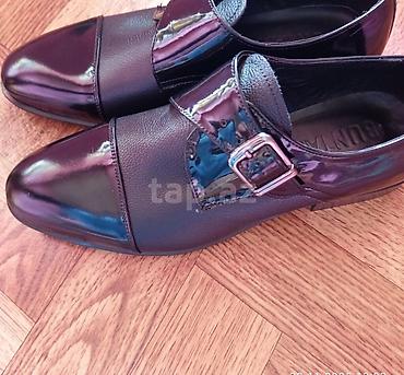 qara ayaqqabılar: Kişi ayaqqabısı – BUNTAR brendi - Model: monk strap (tək qayışlı və — 2