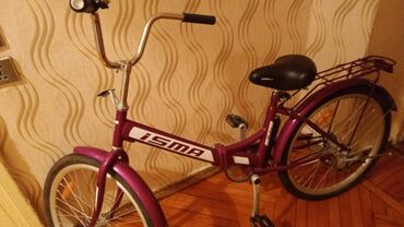 трехколесный велосипед с ручкой: Şəhər velosipedi Isma, 26", sürətlərin sayı: 1
