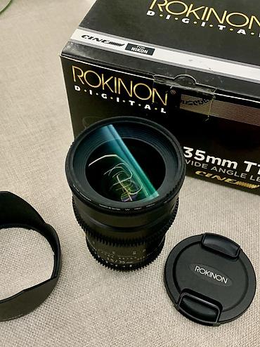 lens nikon: Rokinon (Samyang) 35mm T1.5 Cine lens Nikon üçündür. Yeni kimidir. Əla — 4