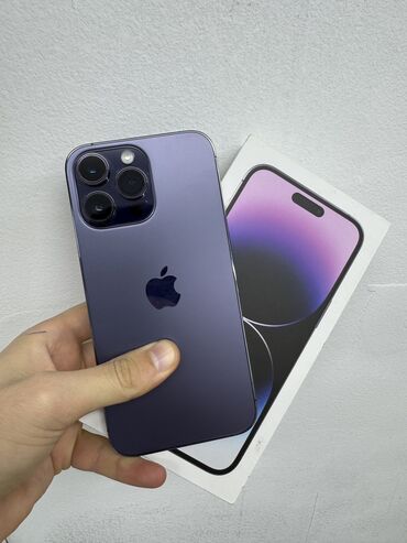 Apple iPhone: IPhone 14 Pro Max, Б/у, 256 ГБ, Deep Purple, Коробка, 84 %