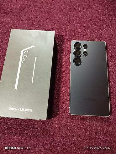 s25 samsung: Samsung Galaxy S25 Ultra, 256 GB, rəng - Qara, Qırıq, Sensor, Barmaq izi — 1