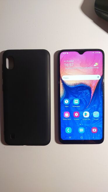 Samsung: Samsung Galaxy A10, Б/у, 32 ГБ, цвет - Синий, 2 SIM