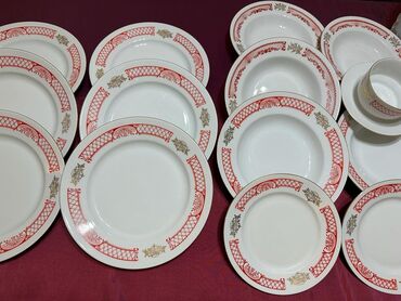 пасуда тарелка: Чешский набор "Богемия" (половина сервиза): тарелки плоские D 24 см. 6