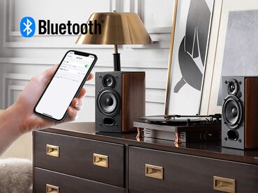 fly telefon kompyuter: Edifier R1380DB Professional Bookshelf Speakers Brown • Taxta korpus