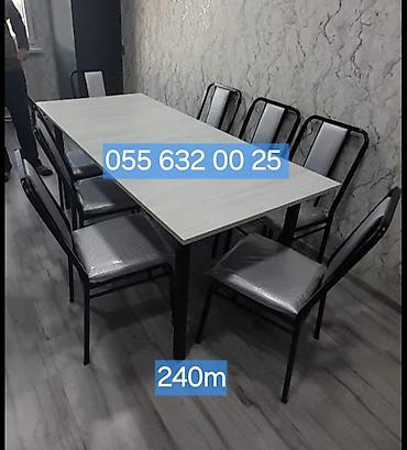 masaustu dest: Mətbəx üçün, Yeni, Açılmayan, Dördbucaq masa, 4 stul — 7