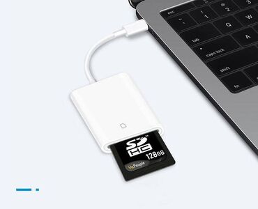 Другие аксессуары для компьютеров и ноутбуков: Кард-ридер TYPE C OTG to SD Card Camera Reader H 859 - подходит