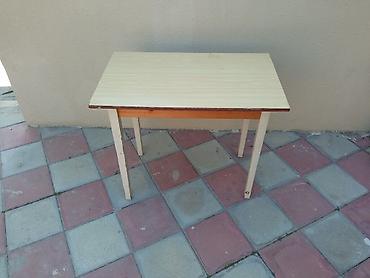 Masalar: Taxta masa hövsanda - Material: ağac (üst tabla açıq rəngli, ağac — 2