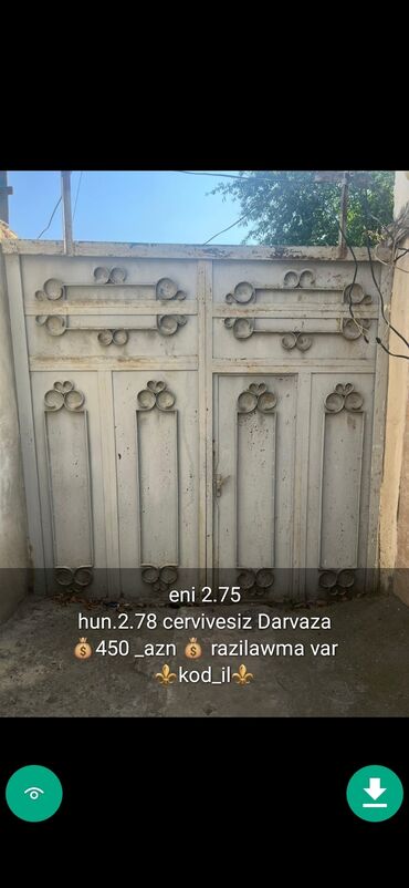 Həyət darvazaları: Darvazalar qapilar şekillerde qiymətler məlumatlar unvan qeyd olunub — 5