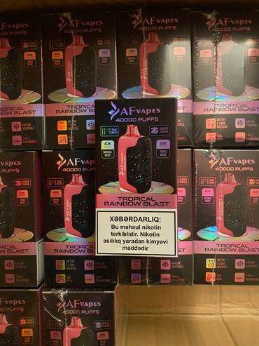 Qəlyan, vayp və aksesuarları: Af vapes 40k seriyası – 40.000 puff, type-c şarj, 2 rejim və dual mesh — 3