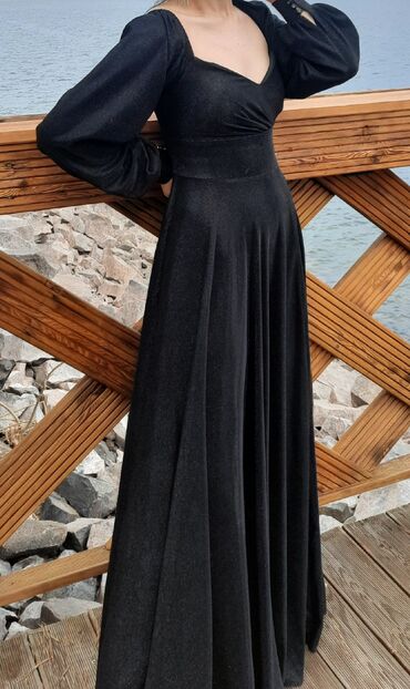 гипюровое вечернее платье: Вечернее платье, Классическое, Длинная модель, С рукавами, Стразы, S (EU 36)