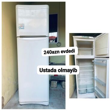 Soyuducular: İşlənmiş 2 qapılı Indesit Soyuducu Satılır, rəng - Ağ