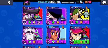 rog ally: Игровой аккаунт Brawl Stars - Разблокировано 73 из 105 бойцов. - — 5