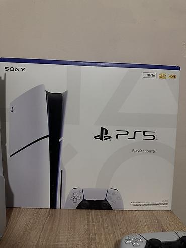 ps4 прошитая: Sony ps 5 slim + fc27 + два джойстика. Состояние новое, куплена месяц — 7