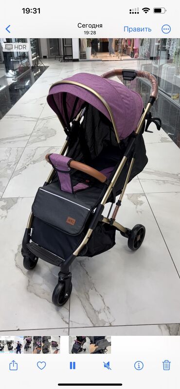 детский коляску: Коляска, цвет - Фиолетовый, Новый