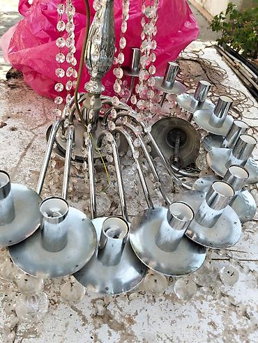 İşıqlandırma: Çılçıraq, 10 və daha çox lampa, Metal — 8