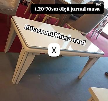 boru: Dördbucaq masa, Açılmayan, Təkərsiz, MDF, Zəmanətsiz — 1