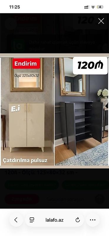 Обувницы: Ayaqqabı dolabı – endirimdə - Ölçü: 125 × 80 × 32 sm - Rənglər: açıq — 1