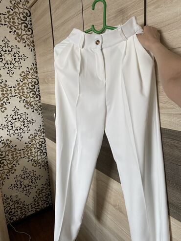 узкие классические брюки мужские: Классические, Широкие, Высокая талия, Made in KG, Лето, S (EU 36)