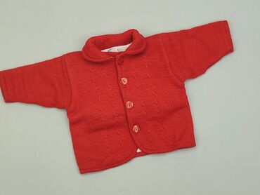 sweterek czerwony: Kardigan, 3-6 m, stan - Dobry