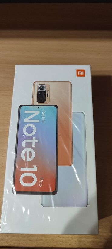 телифони: Redmi, Redmi Note 10 Pro, Б/у, 128 ГБ, цвет - Золотой, 2 SIM