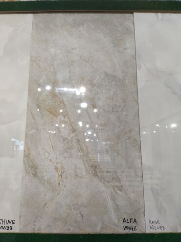 tamet şekilleri: Məhsul: Porcelan/kafel plitə – ALFA White (Rose Silver tonlarında) -