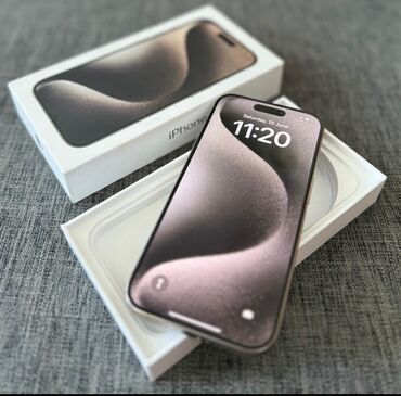 Мобильные телефоны и аксессуары: IPhone 15 Pro, 256 ГБ, Natural Titanium, Беспроводная зарядка, Face ID, С документами