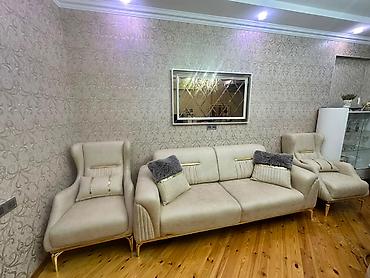 Divan və kreslo dəstləri: Yeni, Klassik divan, 2 kreslo, Divan, Bazalı — 4