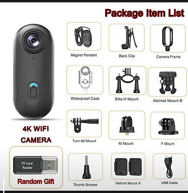 go pro 12: 4K WiFi Action Kamera – 30FPS Kompakt, hər yerə uyğun aksion kamera — 1