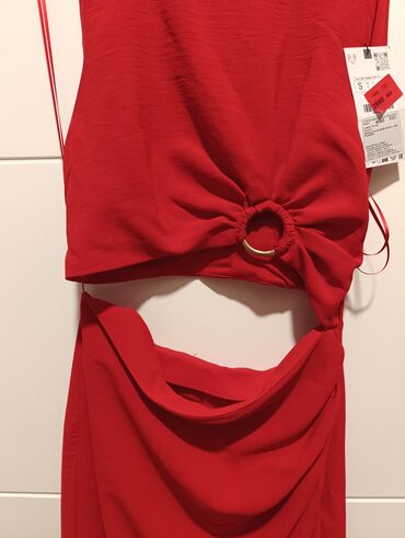 Haljine: Zara S (EU 36), bоја - Crvena, Večernji, maturski, Top (bez rukava) — 4