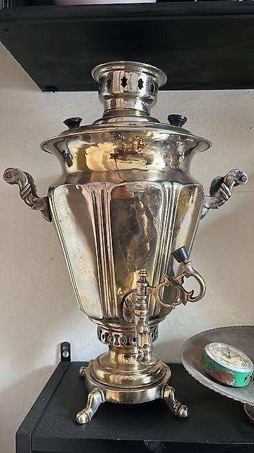kohnə samavar: Qədimi aynalı samovar 6 litrlik tam sağlamdır.Antik — 1