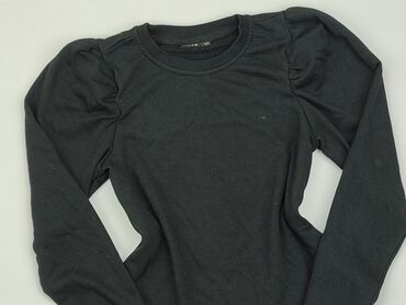 czarna bluzka dziewczęca: Bluzka, 12 lat, 146-152 cm, stan - Dobry