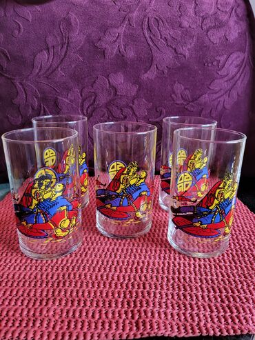 Čaše: Case nove paracinsko staklo 80te. Vintaz case univerzalne komada 5 — 7