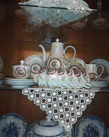 Qab-qacaq və mətbəx ləvazimatları: Çay dəsti, Farfor, Madonna, 6 nəfərlik, Almaniya — 2