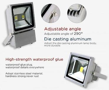Rasveta: 100W Reflektor kvalitetnije diode. Snaga: 100W Boja: 6500 K — 2