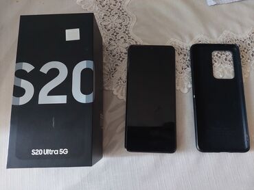 s20 ikinci el: Samsung Galaxy S20 Ultra, 128 GB, rəng - Ağ, İki sim kartlı, Face ID, Sənədlərlə