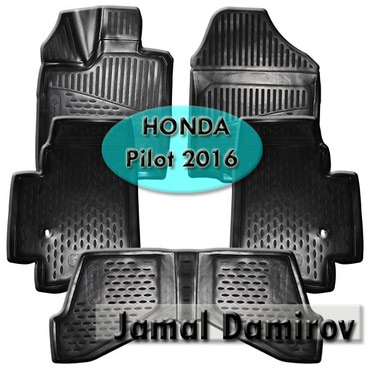 stels pilot: Honda Pilot 2016 üçün poliuretan ayaqaltılar. Полиуретановые коврики