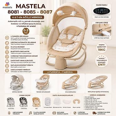 Nənnilər: 💎 **Mastela 8081 / 8085 / 8087 – 4-ü 1-də Ağıllı Elektrikli Beşik və — 1