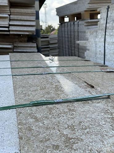 Фасадные плиты Сары-Таш (Травертин): Новый, Размер: 30x60 мм, Желтый, Установка, Гарантия, Бесплатный выезд — 2