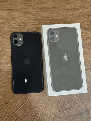 сим карты: IPhone 11, Колдонулган, 64 ГБ, Куту, 74 %