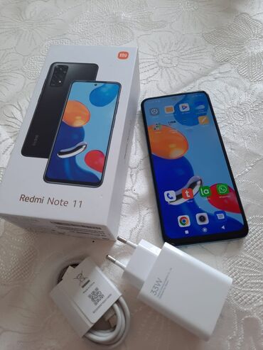 telefon redmi note 11: Xiaomi Redmi Note 11, 64 GB, rəng - Mavi, 
 Face ID